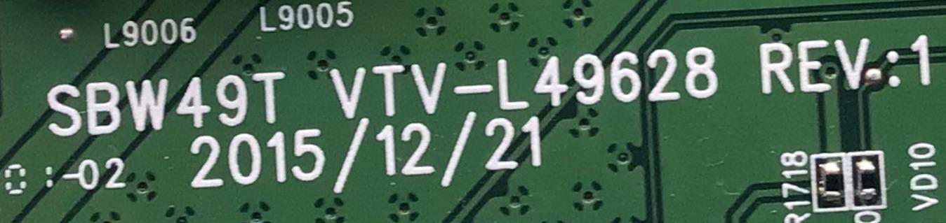 MAIN PARA TV TOSHIBA / NUMERO DE PARTE 461C8J21L21 / 431C8J21L21 / SBW49T / VTV-L49628 / PANEL K430WDR / MODELO 43L420U - Imagen 2